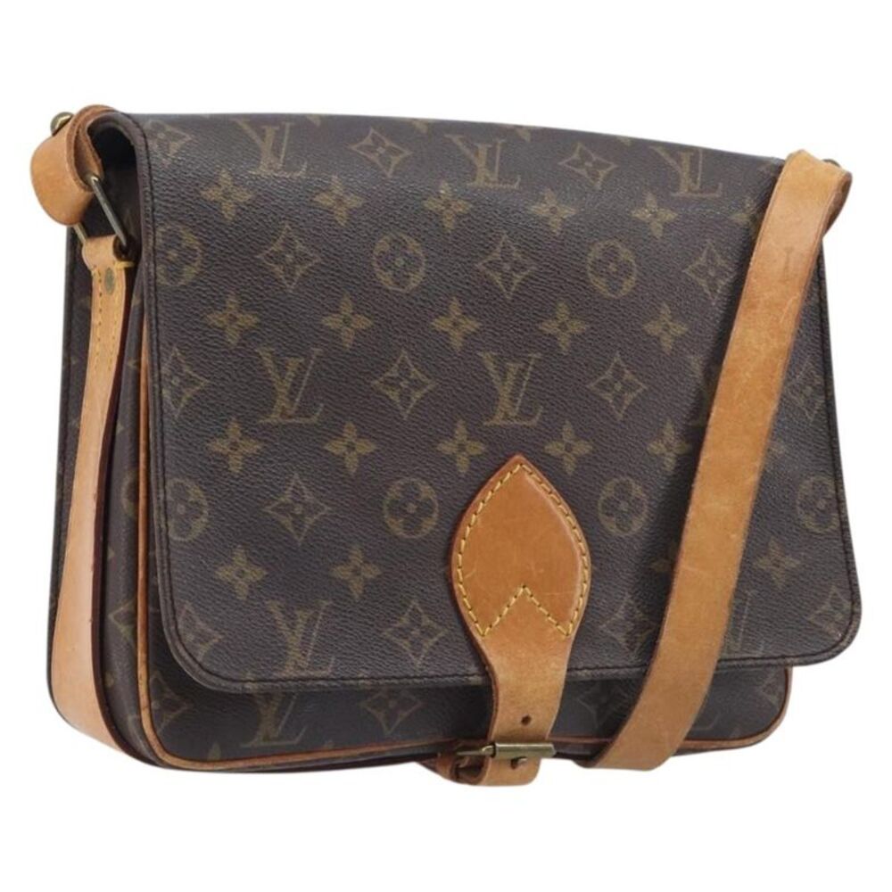 Louis Vuitton Cartouchiere Monogram Canvas Brown Canvas Handbag